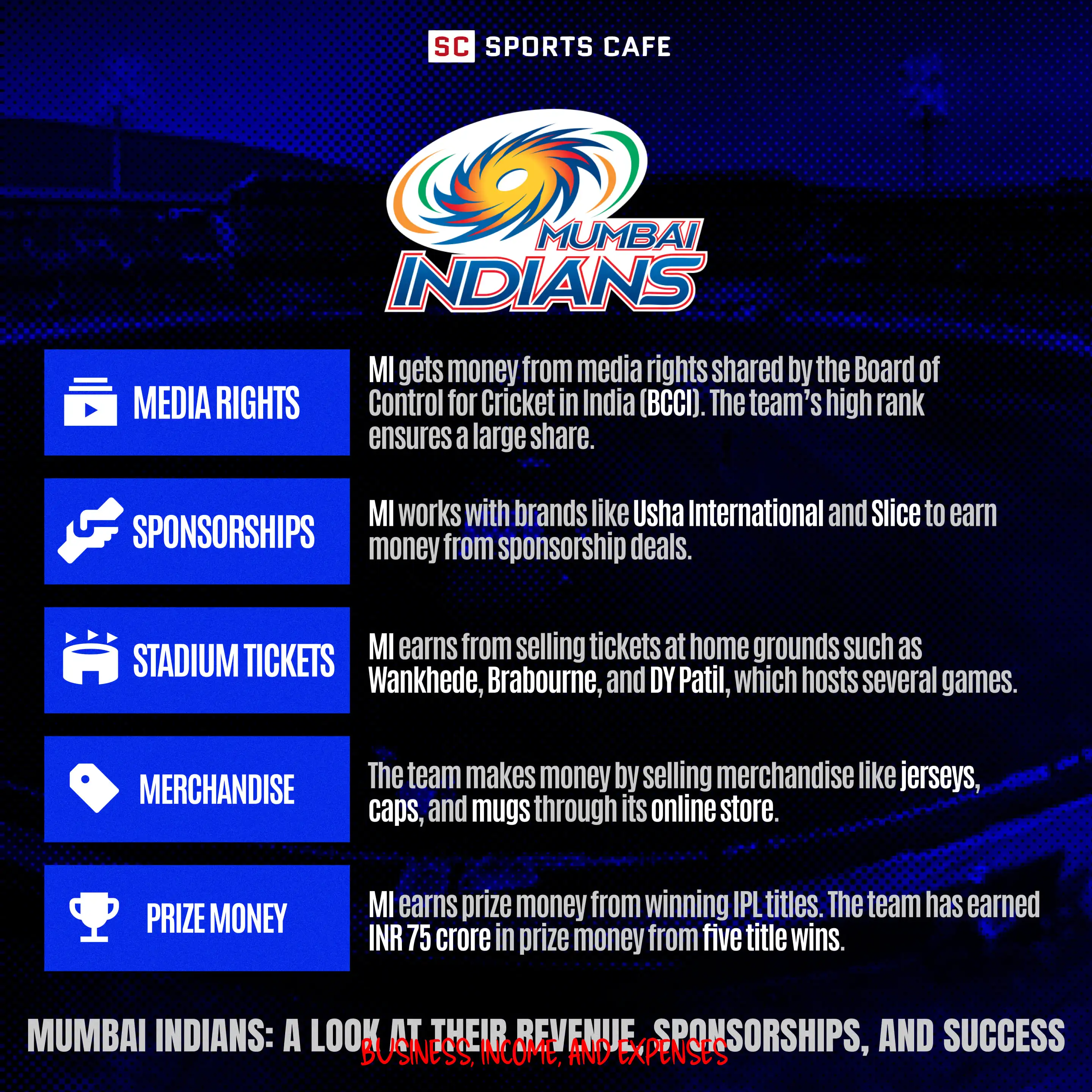 Business and Titles of Mumbai Indians.